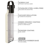 Sport Reusable Water Bottle - Ivory 600ml