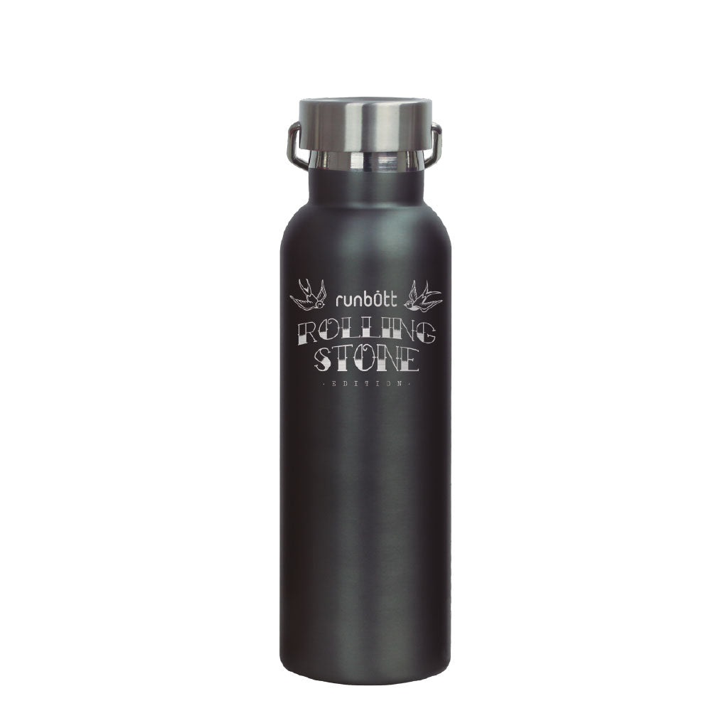 Rolling Stone Reusable Water Bottle - Black 600ml